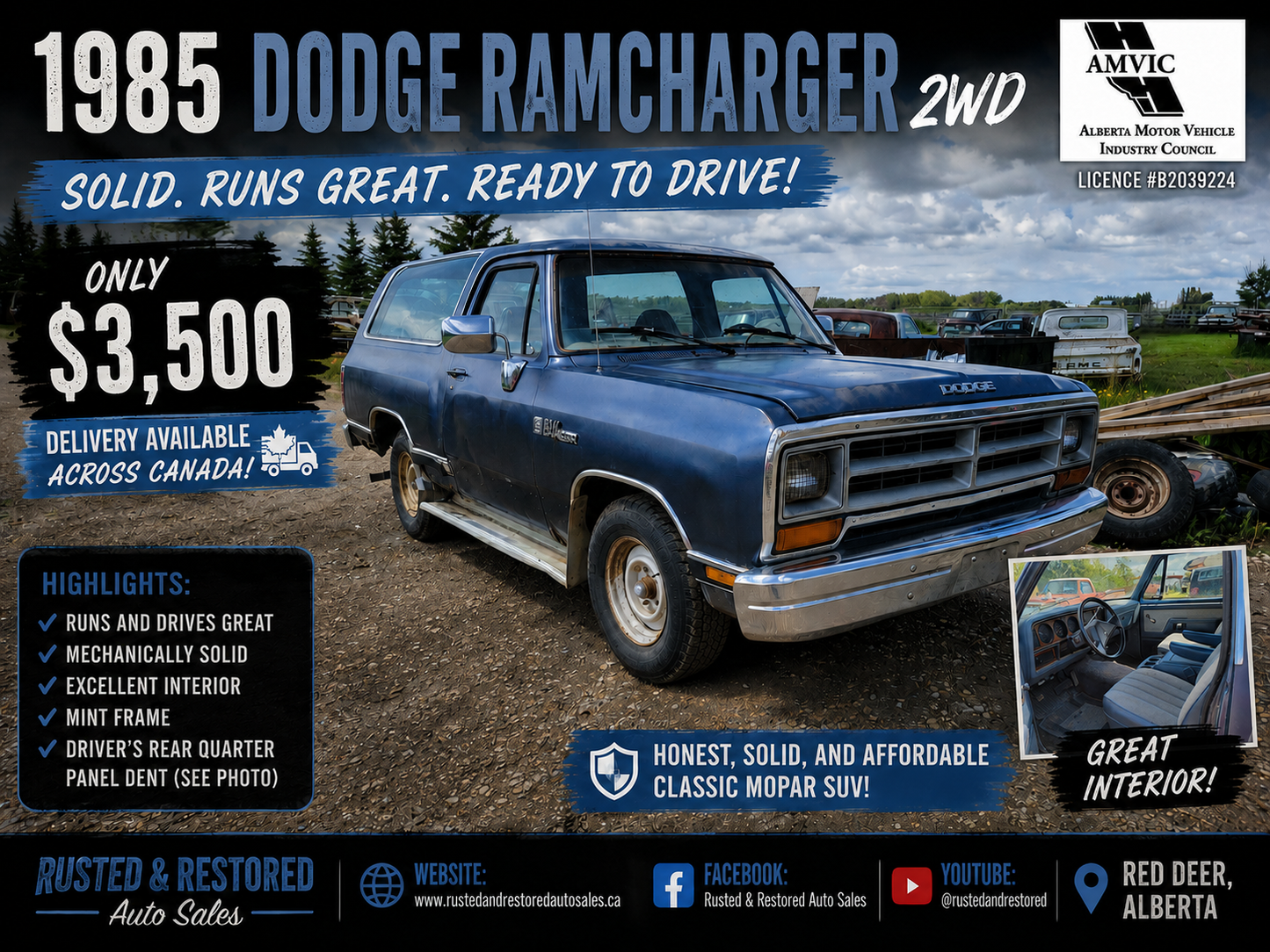 1985 DODGE RAMCHARGER